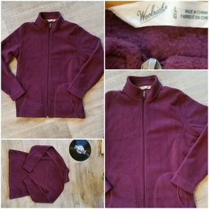 Woolrich Fig Zip Up Light Weight Fleece Jacket